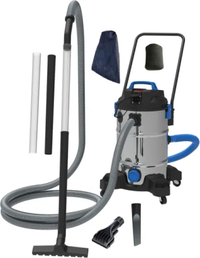 AquaForte Aspirateur de bassin Pro1200 watts Équipé d'une pompe immergée 2,5 mètres de profondeur Volume du réservoir 35 litres Longueur du câble 4mètres Sac de préfiltre refermable Accessoires inclus