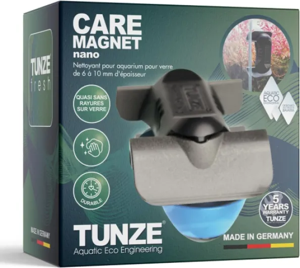 Care Magnet Nano I nettoyant pour Aquarium pour épaisseur de Verre de 6 à 10 mm I nettoyant pour vitres avec Lames en Plastique I Aimant à algues avec Risque de Rayures minimisé Nettoyant magnétique pour vitres