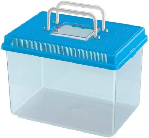 Aquarium en Plastique pour Poissons Geo Large Bac Auarium 6 L Conteneur 30 X 20 X H 20,3 cm Bleu Blue 30 x 20 x h 20,3 cm