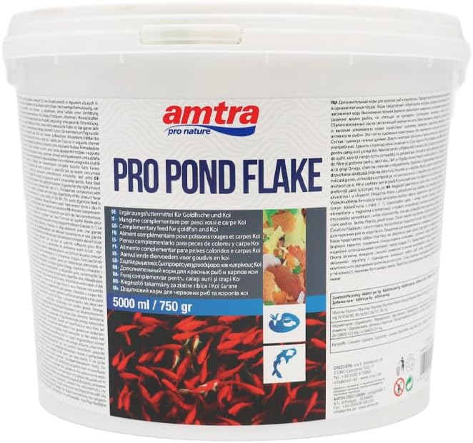 Pro Pond Flake - Aliment Complet pour Carpes Koï et Poissons Rouges en Aquarium et Bassins d'Ornement, 5000 ML