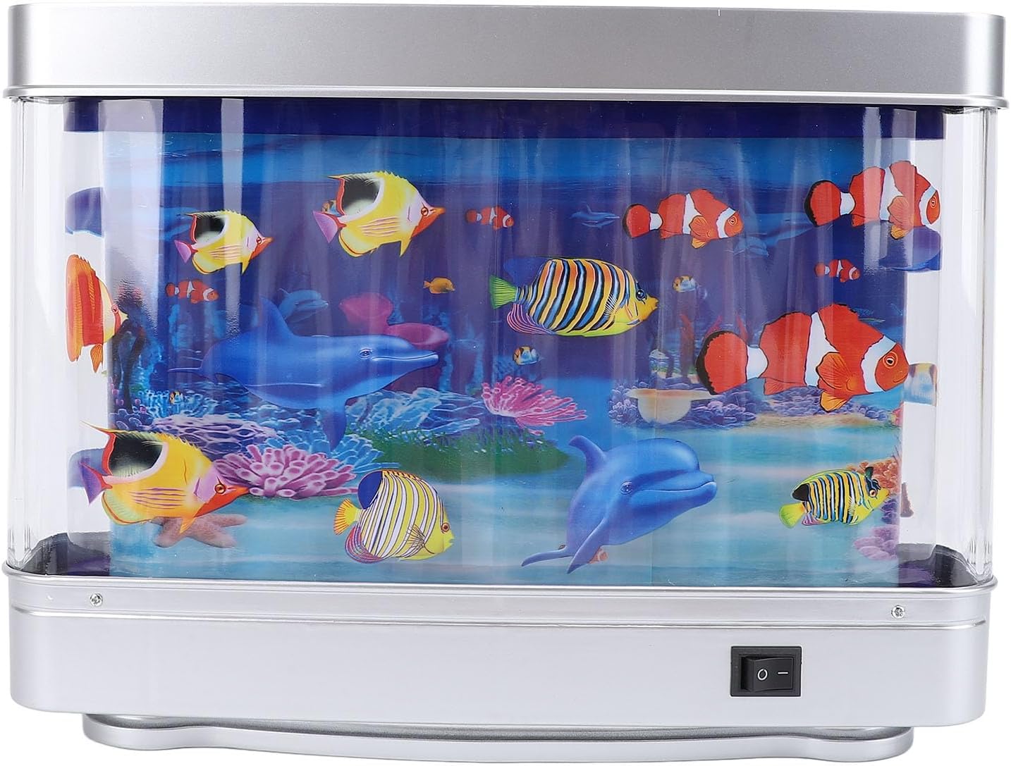 Mini Aquarium Artificiel Réaliste de Réservoir de Poissons avec la Lumière de Nuit de LED pour des Enfants bébé, USB a actionné, Lampe Décorative de Réservoir de Poissons Tropicaux