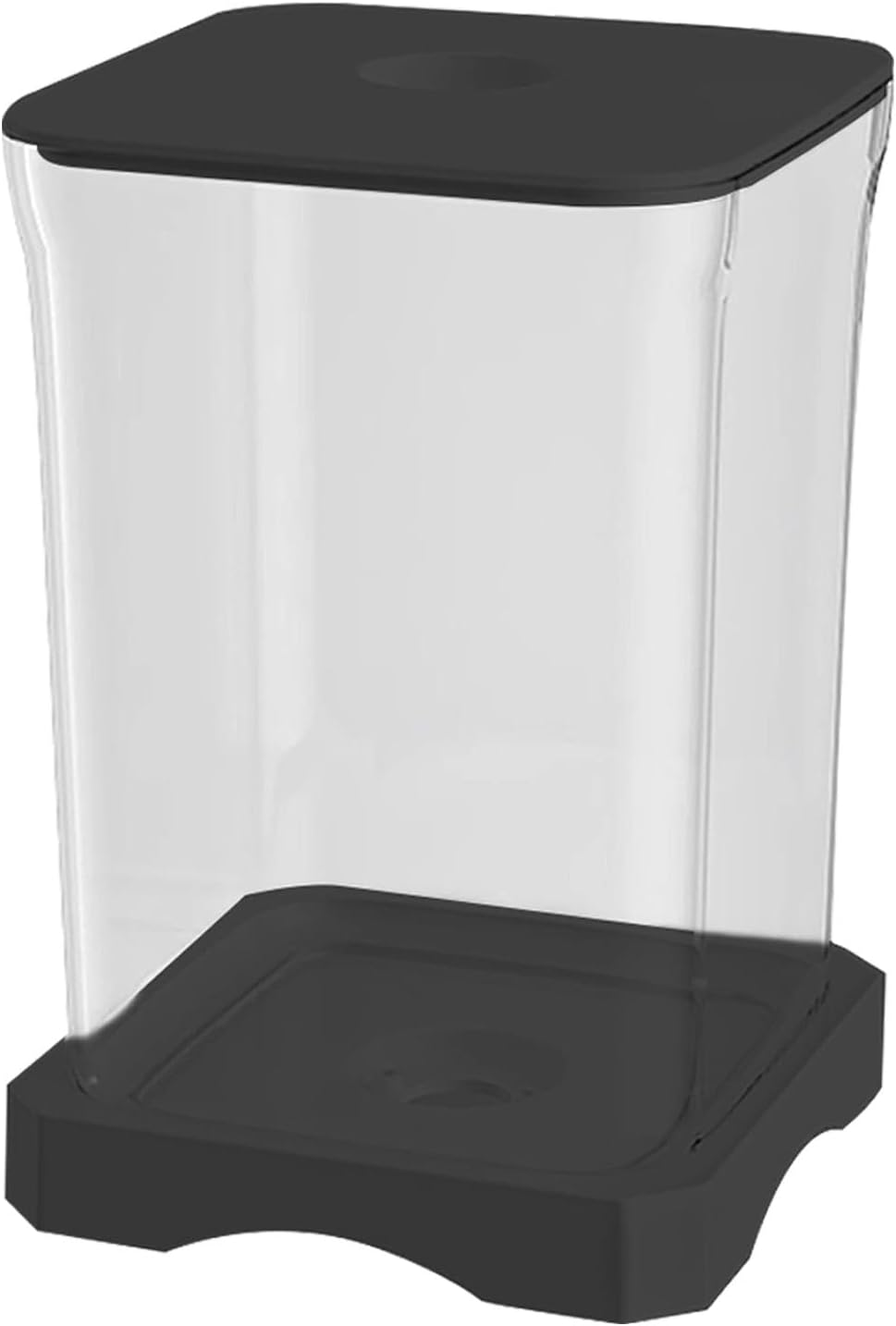 Fish Tank, Home Aquarium Starter Kit, 11.8x17.7cm, Small Betta Fish Tank with LED Light, Acrylic for Shrimp, Guppy, Jellyfish, Compact and Stylish Design, Easy Setup Black