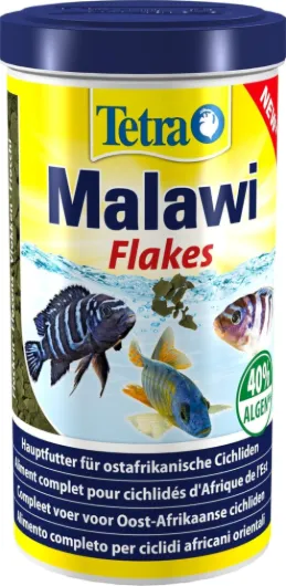 Malawi Flakes - Nourriture pour Poissons en Flocons - pour Tous Les cichlidés herbivores d'Afrique de l’Est - 1 l