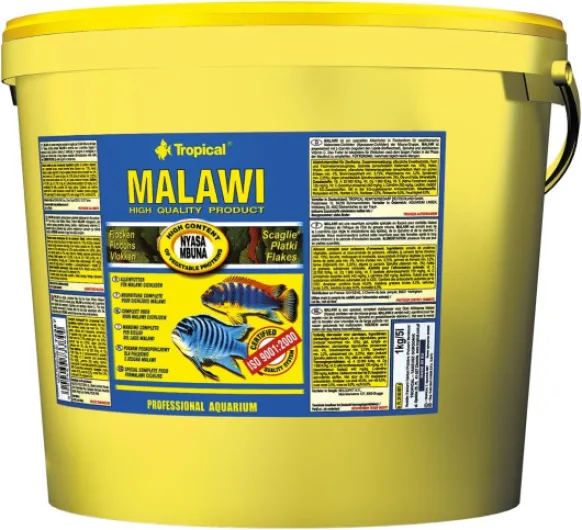 Malawi Nourriture pour Cichlidés 5 L - 1 Kg Algues 1 kg (Lot de 1)