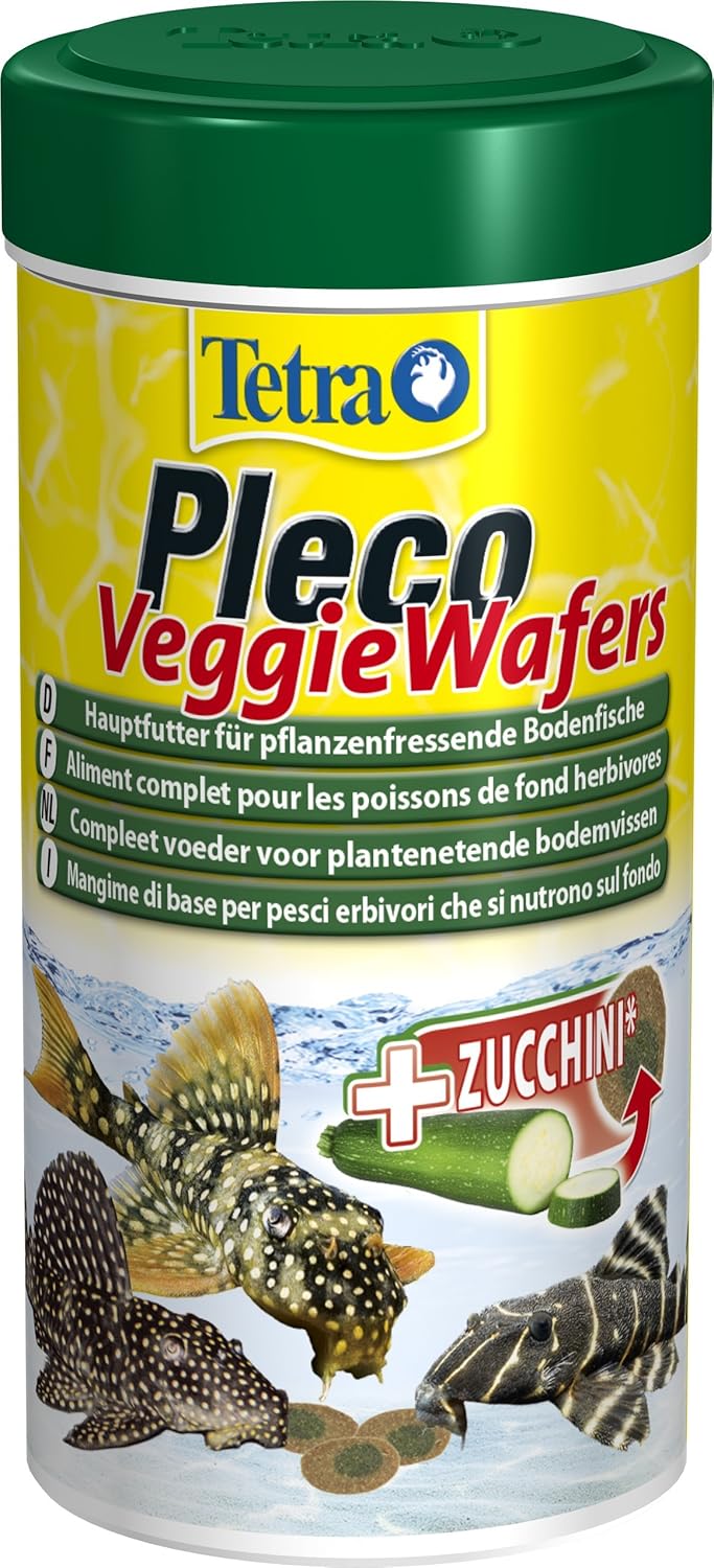 TetraPleco Wafers - Aliment Complet pour Poisson de Fond herbivore - 250ml Veggie Wafers