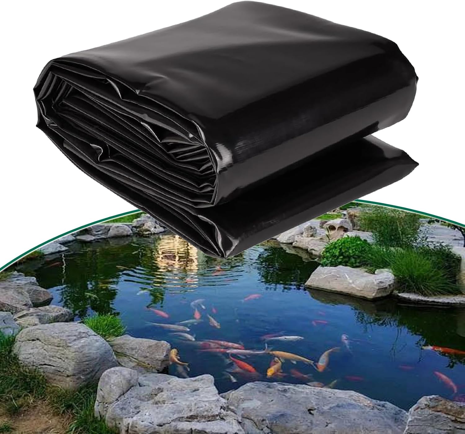 11X16.5m Bâche D'étang Exterieur Souples Robuste Noire Membrane De Bassin Housse EPDM de Qualité Supérieure pour Bassin Film D'étang pour Bassin Koi, Cascades d'eau, Baies (Taille : 11X16.5m) 11X16.5m Noir