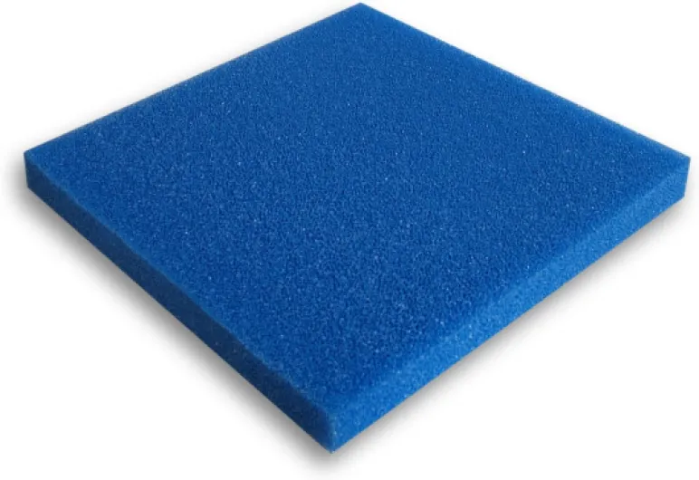 Tapis Japonais filtrant - 50 x 50 x 5 cm / 10 ppi - Grossier - Filtre de Bassin et d'Aquarium pour Filtration Eau HMF - Couleur Bleue 5 cm dick+10 ppi+couleur bleue
