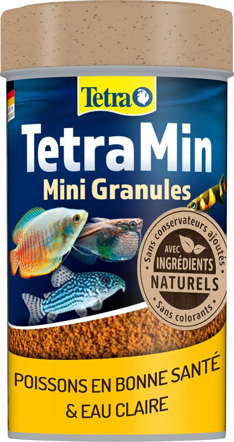 Min Mini Granules Nutri Evolution - Aliment Complet en Mini Granulés aux Ingrédients Naturels pour Poissons de Petite Taille – Recette améliorée Sans conservateurs ajoutés Sans colorants - 100 ml 100 ml (Lot de 1) Unique