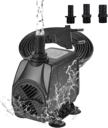 BACOENG Pompe Aquarium, 35W 2000L/H Mini Pompe a Eau Submersible Pompe Fontaine Exterieure pour Étang Fish Tank