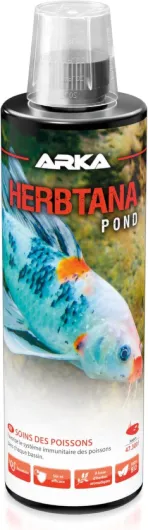 ARKA Pond Herbtana - Produit Naturel à Base d'herbes pour renforcer Le système immunitaire des Poissons de Bassin, soutient des populations de Poissons saines 473 ml