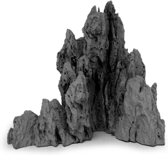 Pierres d'aquarium Mini Paysage avec Pierre Seiryu en pH Neutre Résine Rochers pour Aquarium pour l'Aquascaping 02 Seiryu Stone 7.48" × 5.51" × 7.87"