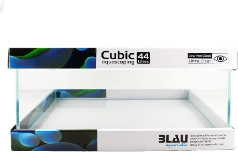 Blau Aquaristic Cubic Aquascaping 44 Shallow, Transparent