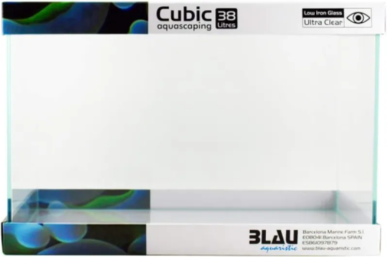 Blau Aquaristic Cubic Aquascaping 38 7850 g Transparent 38 l (Paquete de 1)