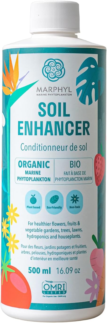 MARPHYL Engrais Bio - Liquide et Hydroponique pour Intérieur et Extérieur - Plantes, Fleurs, Bambous, Succulentes, Légumes - Phytoplancton Marin pour Graminées 1 500 ml