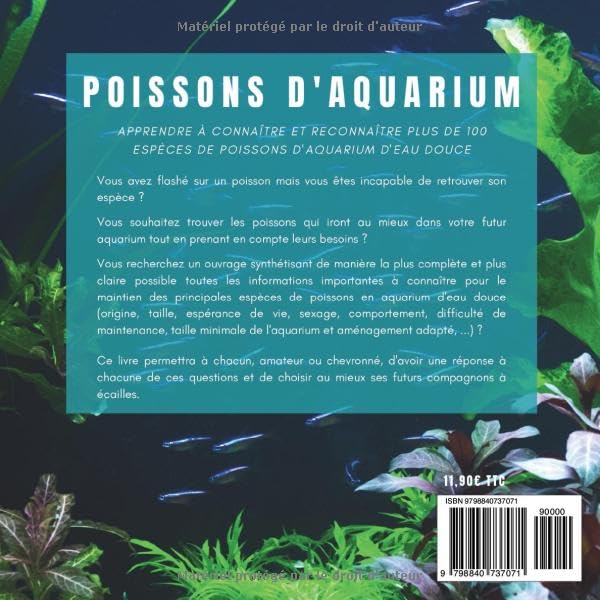 Poissons d'aquarium: plus de 100 espèces de poissons exotiques et tropicaux d'eau douce à découvrir - Apprendre à connaitre et reconnaitre les espèces d'aquarium