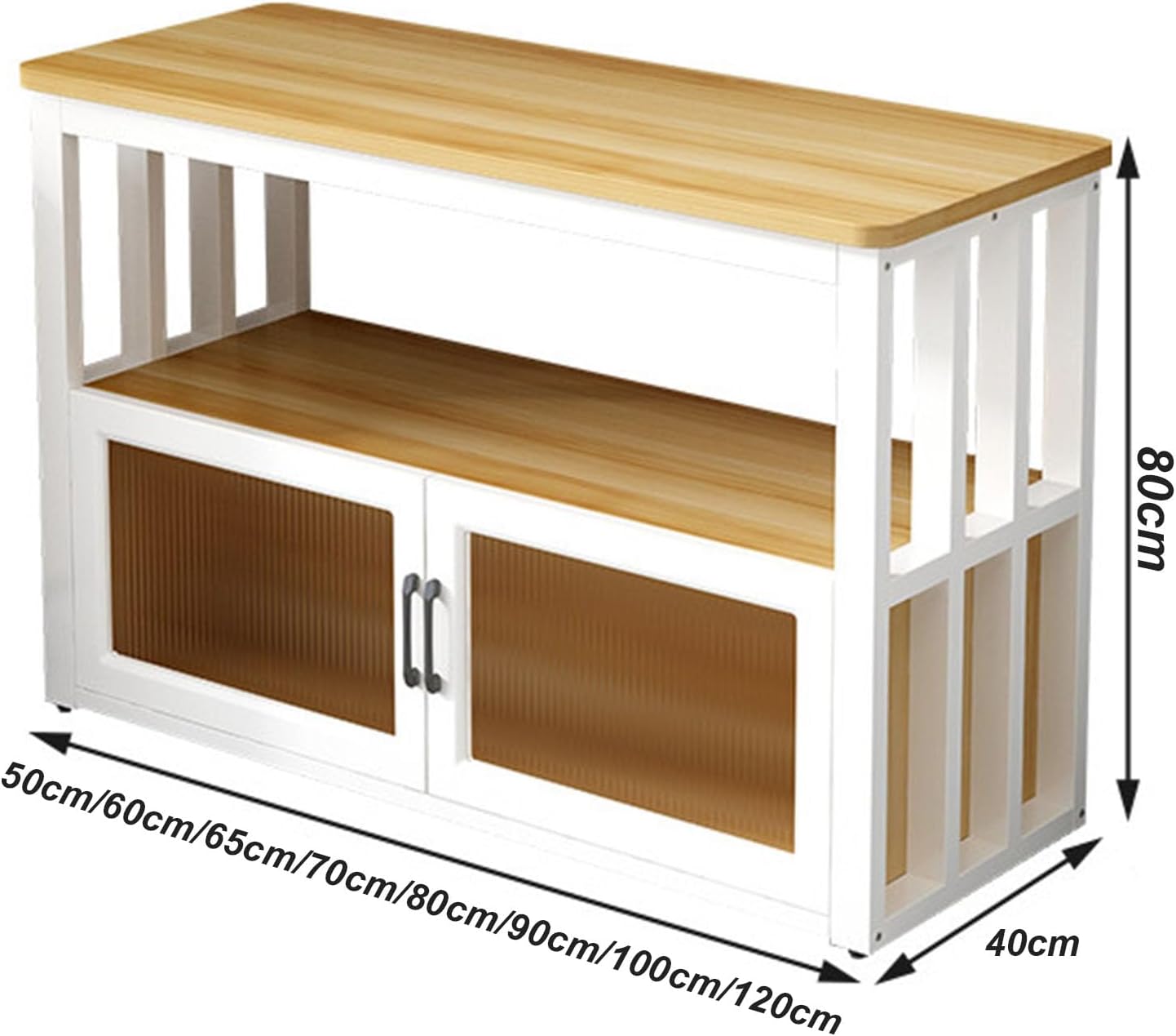 Support d'aquarium en métal pour le stockage d'accessoires d'aquarium, Table de Support de Terrarium de Réservoir de Tortue d'Éleveur de Reptiles à 3 niveaux, Support De Réservoir En Verre Au Sol 80x40x80cm White Board + Black Frame