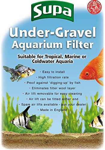 Supa Filtre pour Aquarium sous Gravier, 89 x 28 cm, Convient pour Les Aquariums tropicaux, Marins ou d'eau Froide, fabriqué au Royaume-Uni.