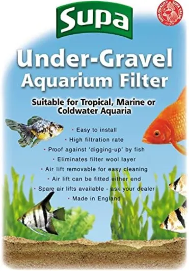 Supa Filtre pour Aquarium sous Gravier, 89 x 28 cm, Convient pour Les Aquariums tropicaux, Marins ou d'eau Froide, fabriqué au Royaume-Uni.