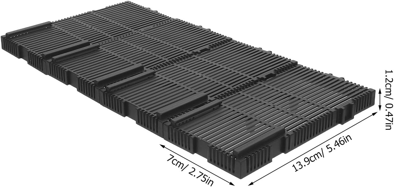 Filtre sous-Gravier pour Aquarium (1 kit), 32 plaques de 13,9 x 7 cm, système de Filtration sous-Gravier pour Une Eau Propre, avec Tube de remontée pour Aquariums d'eau Douce et d'