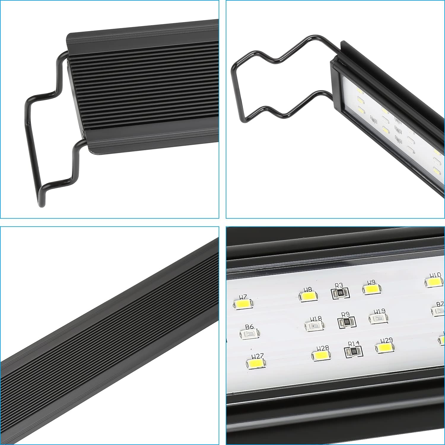 Éclairage d'aquarium LED 36W, éclairage LED d'aquarium RGB avec minuterie, pour plantes aquatiques de 87-110 cm et aquariums d'eau douce, dimmable 36W, 87-110cm