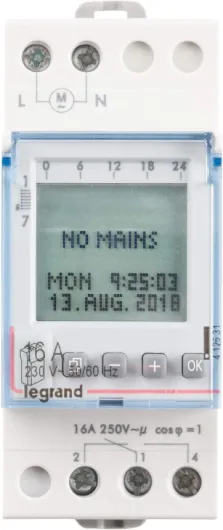 Minuterie hebdomadaire numérique 1 canal Alpharex D21, 230 V, 50/60 Hz, 56 Programmes, 412631 Minuterie Hebdomaire