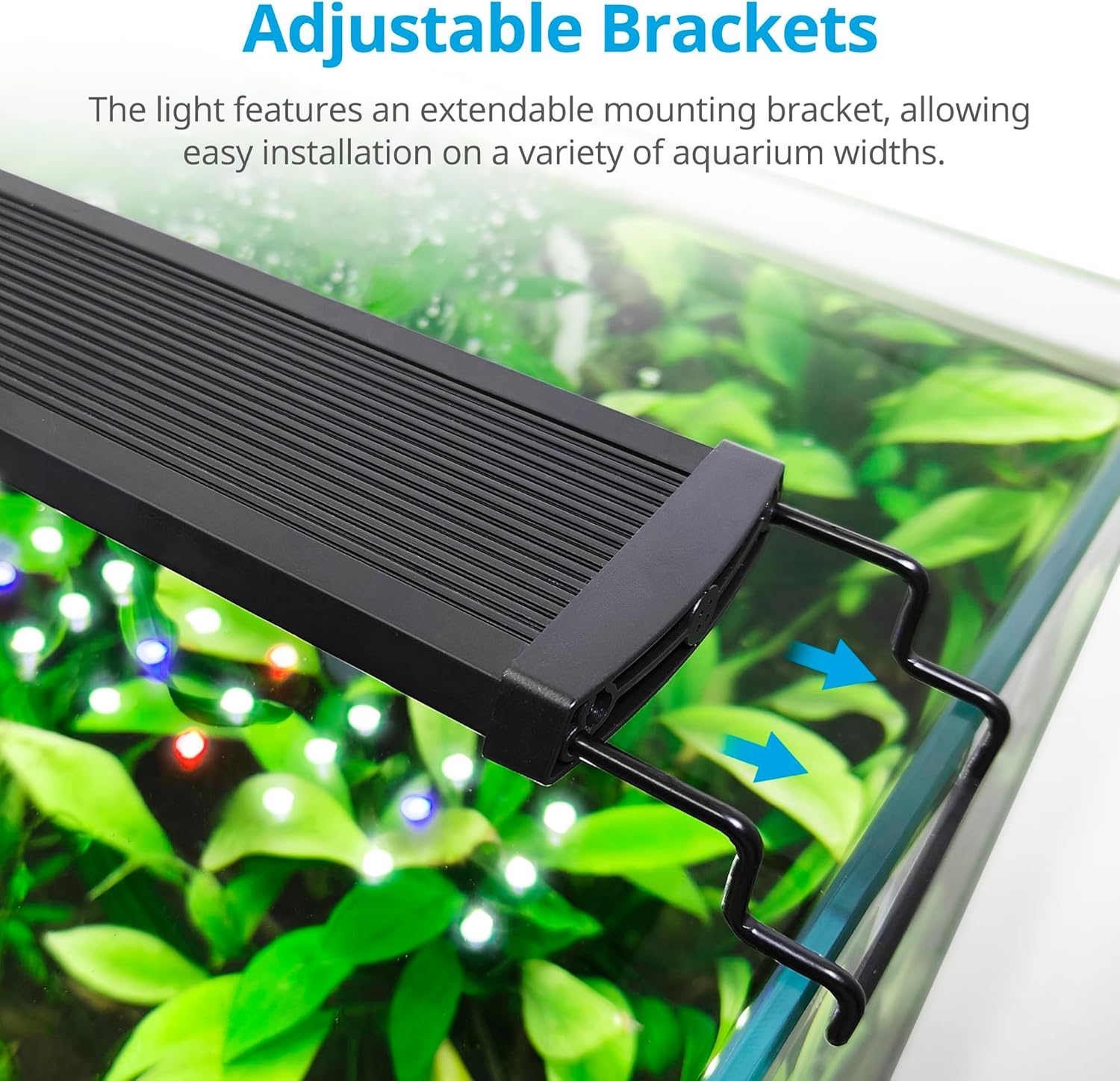 SlimLED Rampe LED Aquarium avec la Fonction Minuterie, Éclairage Réglables à Spectre Complet pour Plantes d’Aquarium d'eau Douce, 120-140 cm, 32 W, 2000 LM 120-140 cm 1