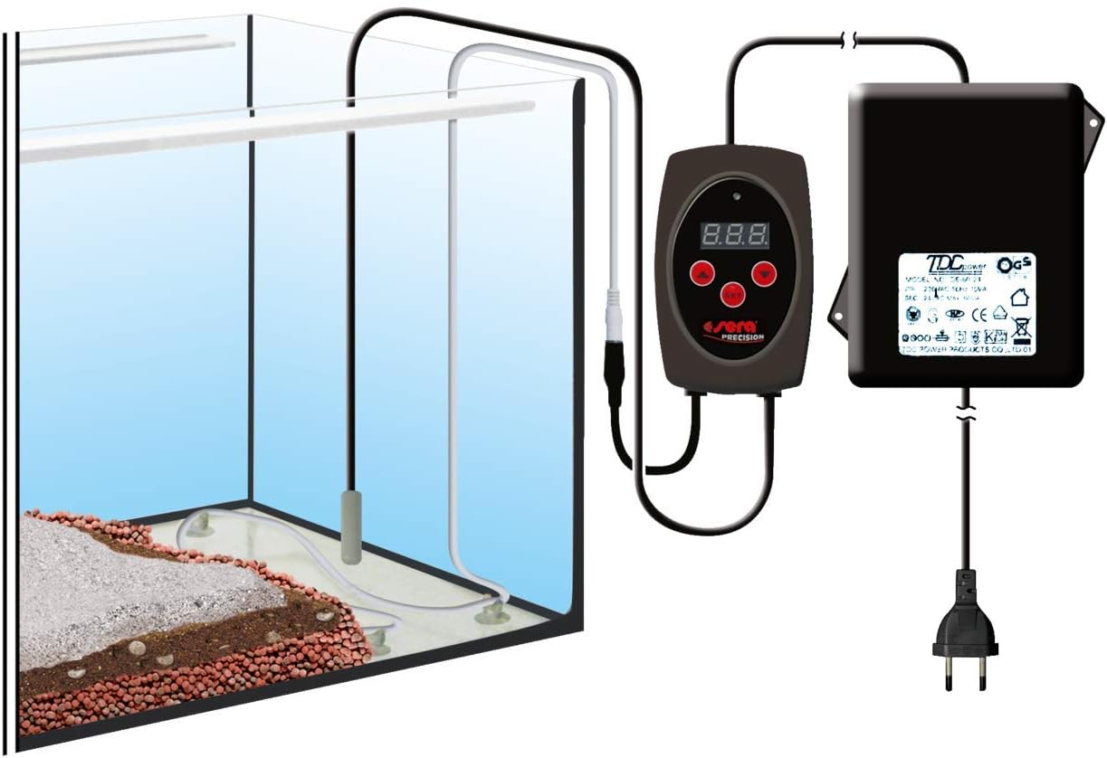 Sera Soil Heating Set - Set Complet avec Thermoplongeur, Câble Chauffant, Sonde et Transformateur 24V, Croissance Optimale des Plantes