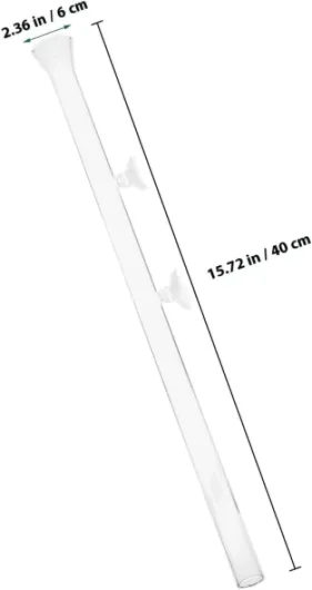 Tube D’Alimentation Transparent en Verre 40 Cm Coupelle Nourrissage Crevettes pour Aquarium Planté, Distributeur de Nourriture pour Poissons et Crevettes, Accessoire Aquarium