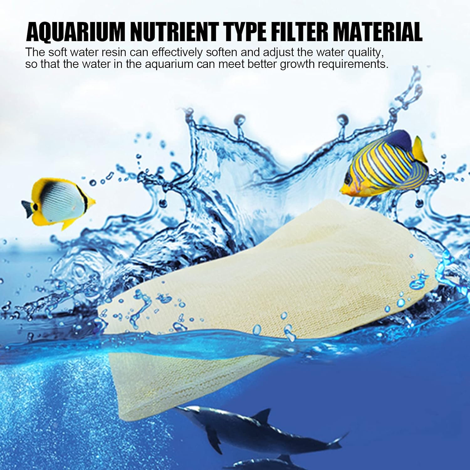 500ML Eau Douce résine Aquarium adoucisseur d'eau Oreiller Filtre échange d'ions GH réducteur