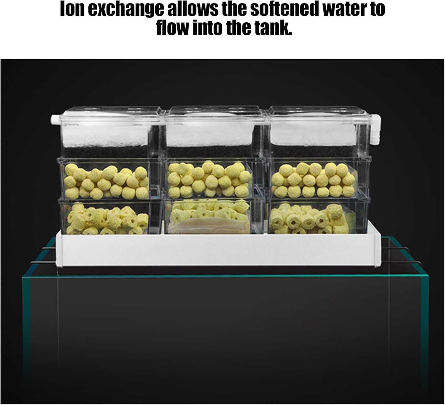 500ML Eau Douce résine Aquarium adoucisseur d'eau Oreiller échange d'ions Filtre GH réducteur