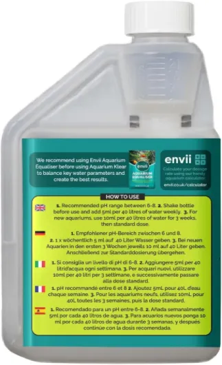 Aquarium Klear - Traitement Aquarium Eau Verte - Produit Bacterie Entretien Aquarium Eau Douce - Traite 4000 litres 500 ml (Lot de 1)