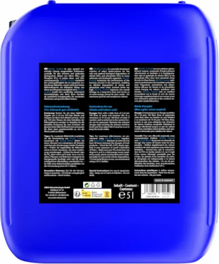 Réducteur NO3/PO4 Aquarium – NOPO Control 5000ML – élimine nitrates & phosphates biologiquement – stimule bactéries filtrantes – Eau Claire & Stable – Eau Douce & récifal 5000 ml