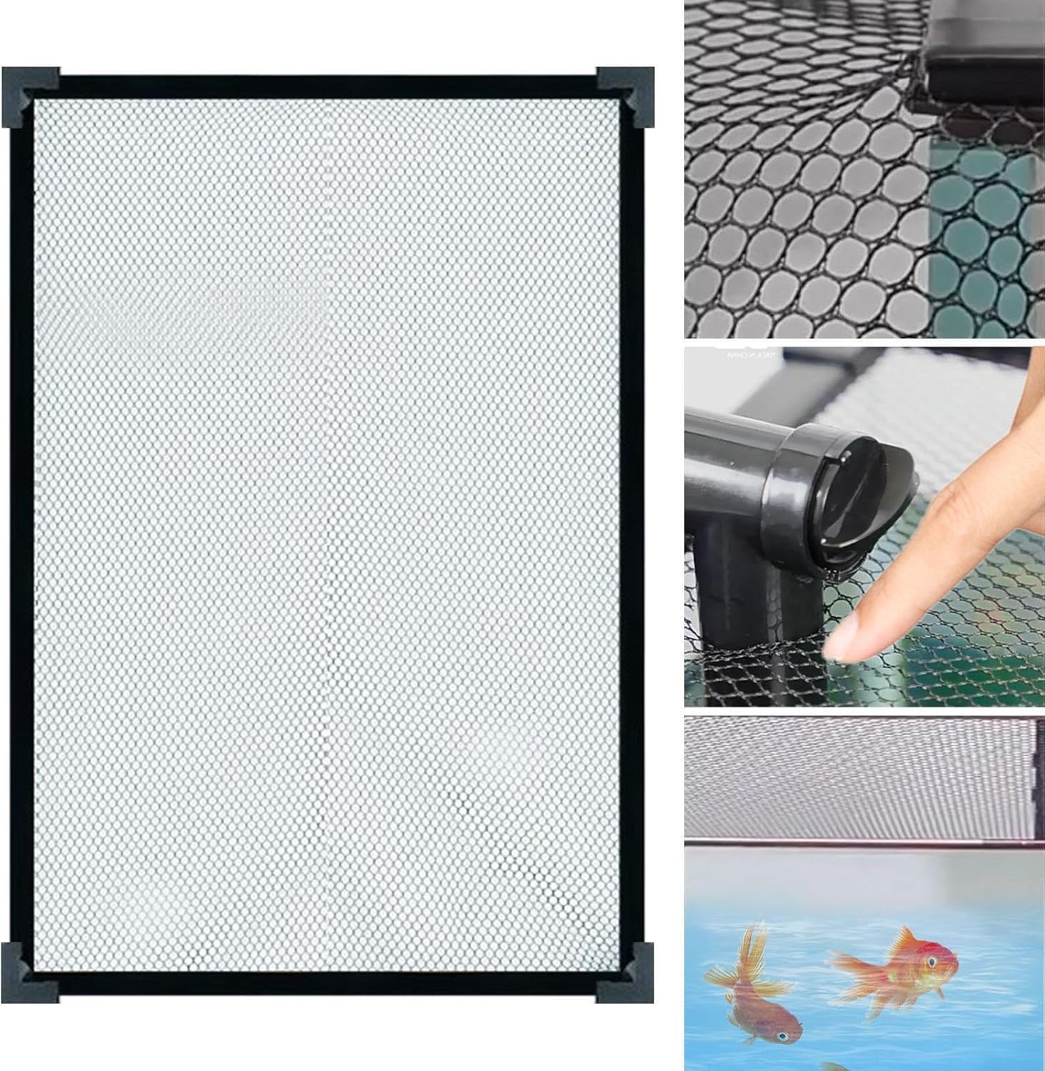 Perfk Filet Anti-Saut pour Aquarium, Couverture de Remplacement, Couvercle d'écran, Bricolage, Couvercle d'aquarium, Filet en Maille, 120cmx50cm