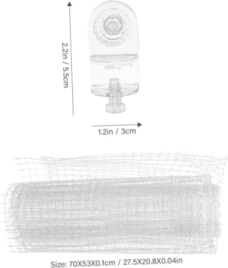 TEHAUX Couvercle D'Aquarium Filet Anti-Saut Transparent, Filet De Protection Ajustable Et DéCoupable, Accessoire Pratique pour Aquarium, EmpêChe Les Poissons De Sauter Et ProtèGe Contre Les Chats