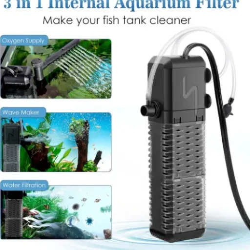 Test AQQA Filtre Aquarium 800L/H : un filtre interne pas cher qui fait le job (avec quelques limites)