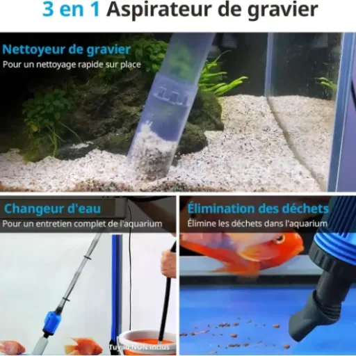 Test NICREW 3 en 1 : l’aspirateur d’aquarium qui fait le ménage à ta place (ou presque)