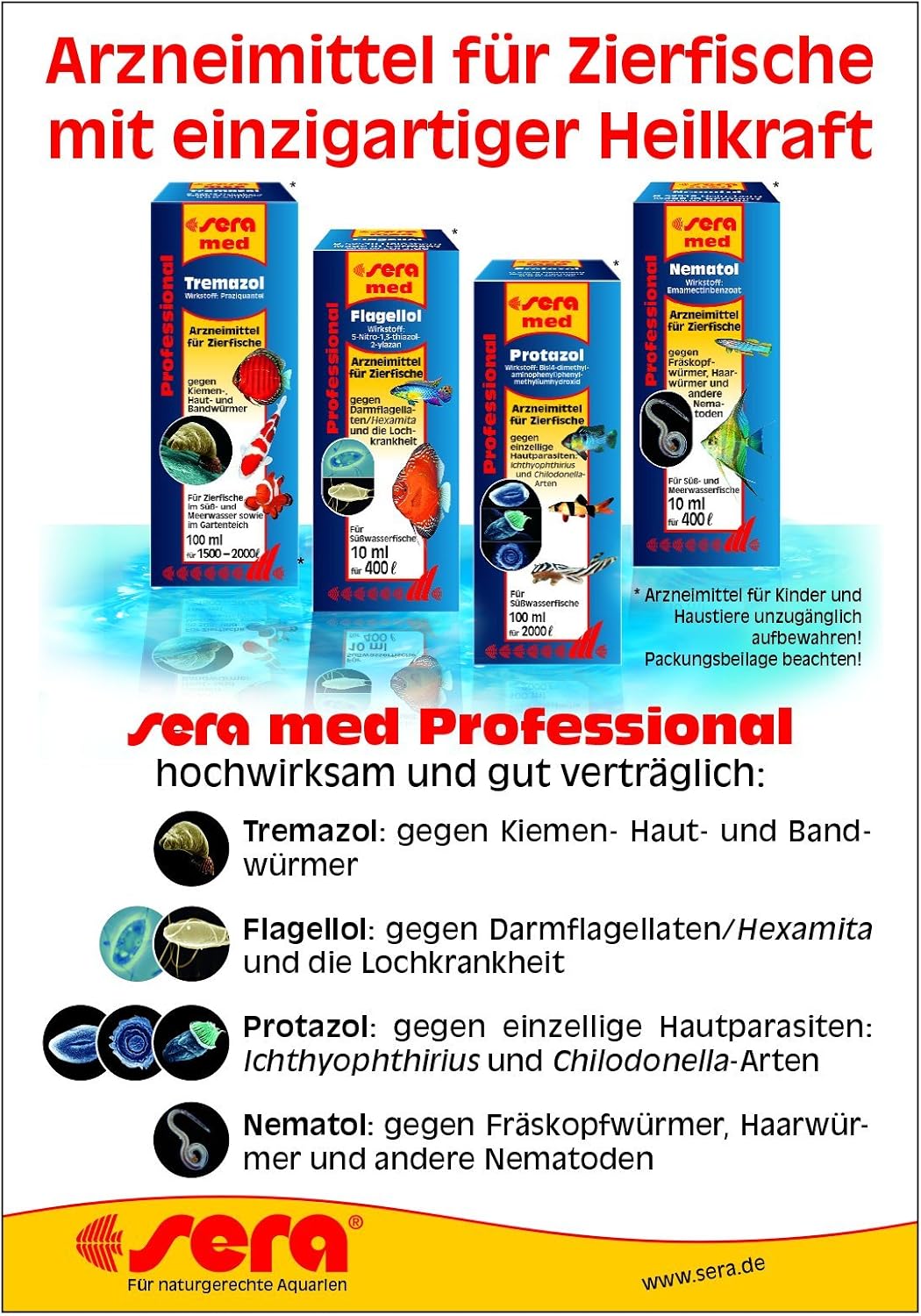 Sera Nematol Traitement d'eau pour Aquariophilie 10 ML 10 ml (Lot de 1)