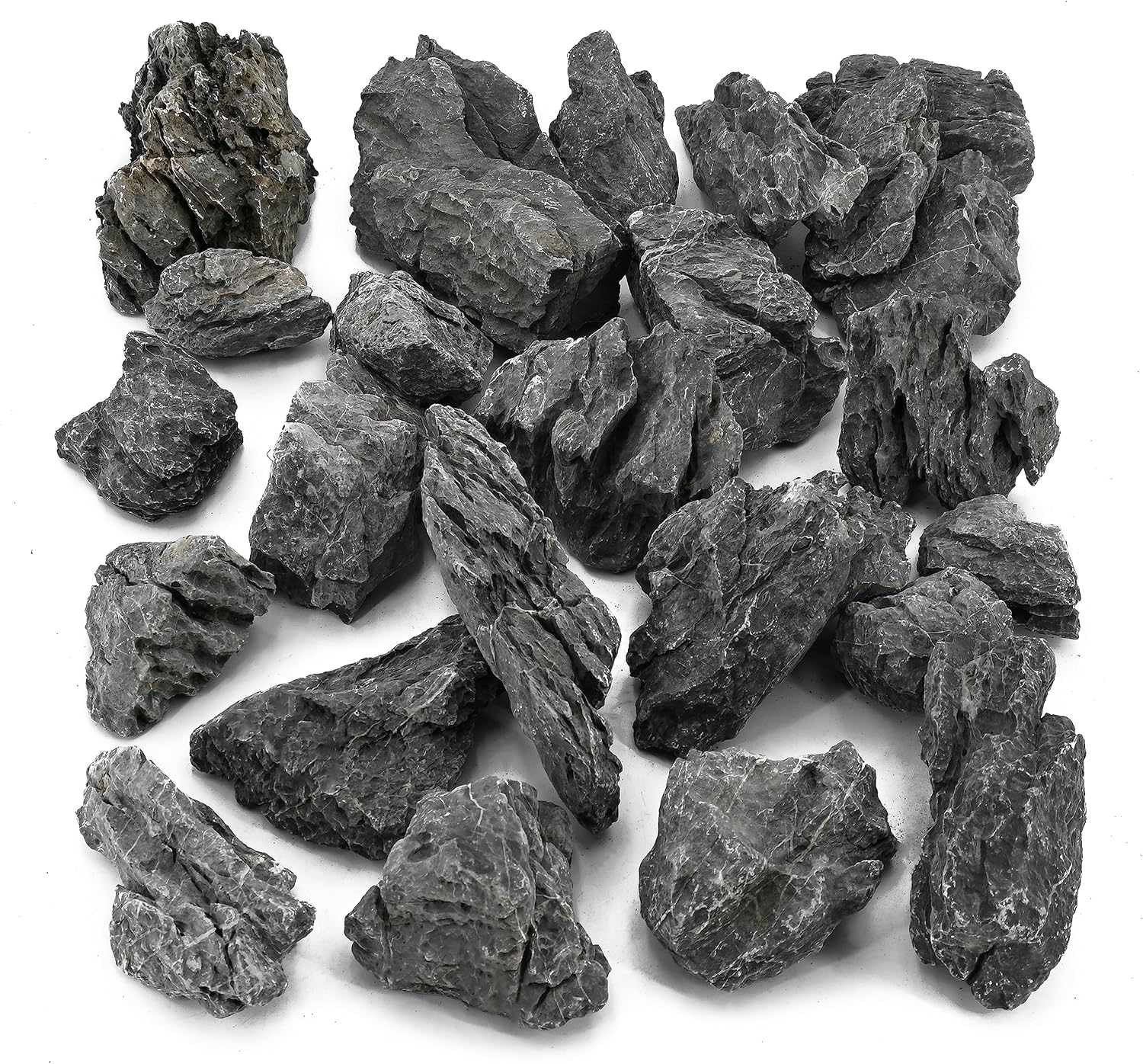 Pierres d’Aquarium Seiryu Rock 5kg Pierre Naturelle Dragon Stone pour aquascaping Aquarium décor Paysage Aquarium décoration modèle Miniature Jardin féerique(7,5-20cm) 5KG(7,5-20 cm)