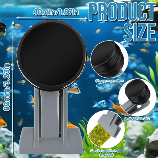 Distributeur d'algues pour Poissons Rouges, Accessoires pour Aquarium d'eau salée, Aimant pour algues, Clips magnétiques pour Aquarium, Anneau d'alimentation pour Aquarium adapté aux Animaux