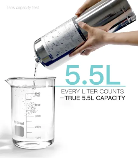 Générateur de système de CO2 pour aquarium de 5,5 L, kit de réacteur de dioxyde de carbone en acier inoxydable avec électrovanne régulateur pour plantes d'aquarium (G900S), kit d'aquarium CO2