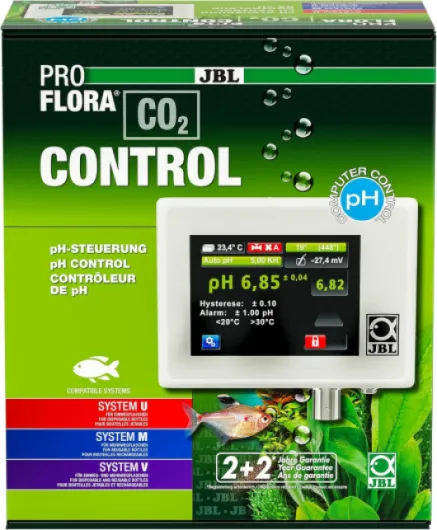 PROFLORA CO2 CONTROL, Ordinateur de Mesure et de Contrôle, apport Automatique de CO2 et Contrôle du pH, Accessoires inclus.