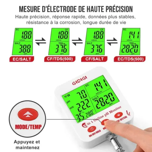Test moniteur pH & sel 8‑en‑1 WiFi : le boîtier qui surveille ton eau à ta place (ou presque)