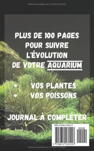 Mon Aquarium Carnet d'Entretien: Journal de Notes Aquariophilie - 110 pages de maintenance pour passionné - Cadeau fête des père mère enfant