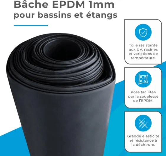 Bâche EPDM 1mm (7x3m (21m²))