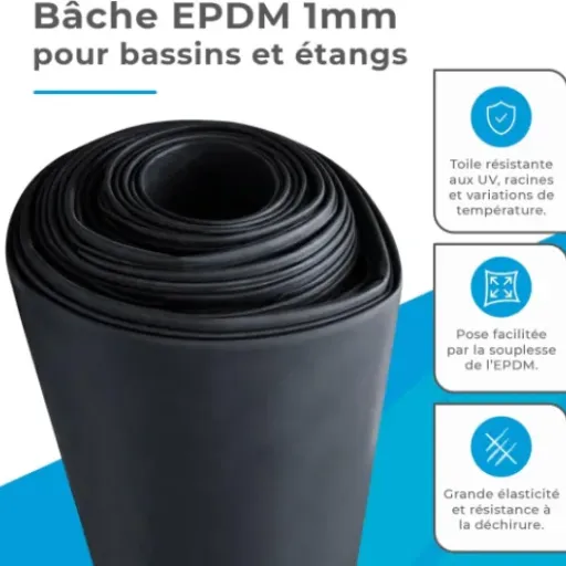 Test Bâche EPDM Jardiprotec 1mm (7x3m) : la bâche sérieuse pour bassin quand on veut être tranquille des années