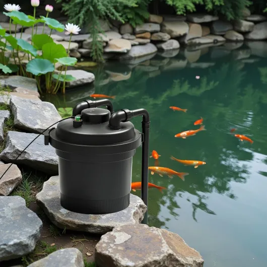 CPF-280 Filtre de bassin à pression avec stérilisation UV - 380 x 380 x 420 mm - 11 W/étang 8000 l max - / réservoir 20 l - Filtration eau à grand débit 9000 l/h, 11 W, Bassins jusqu'à 8000 L