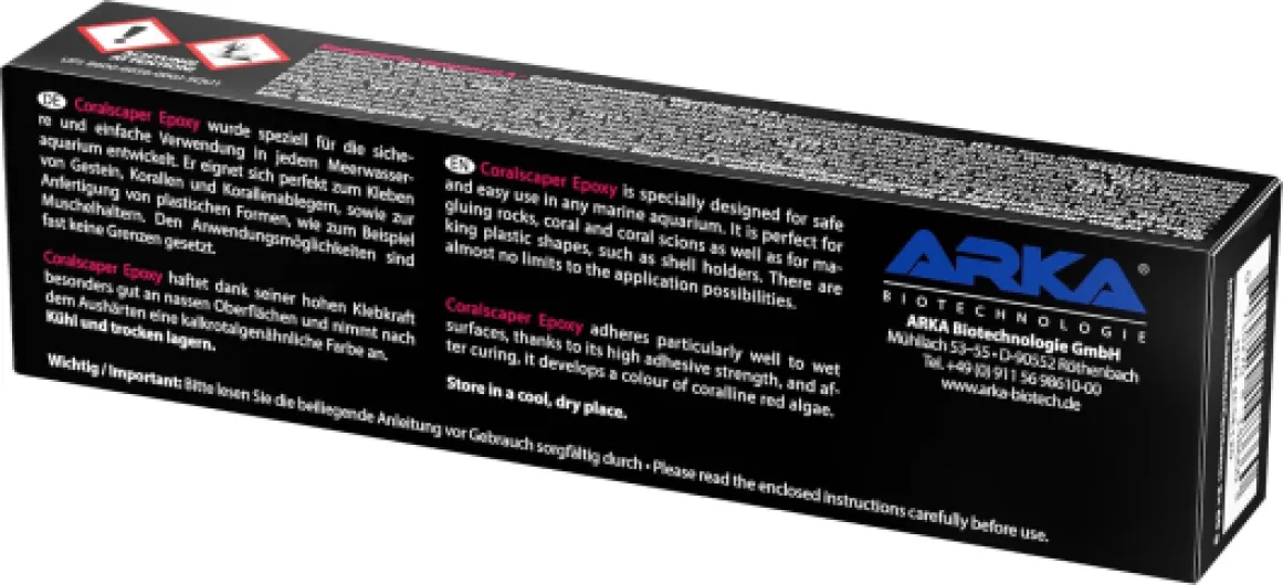 Colle Époxy 2K pour Coraux 2x 60 g - Coralscaper Aquarium Marin - colle époxy récifale, sans polluants, malléable, durable, coraux, boutures, roche vivante, construction récifale, eau de mer 60 g (Lot de 2)