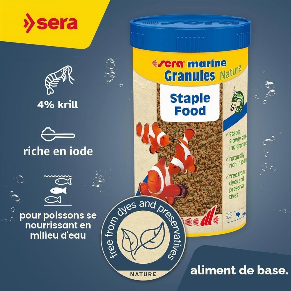 Sera Nourriture pour Aquariophilie Marin Granulat 250 ML 250 ml (Lot de 1)