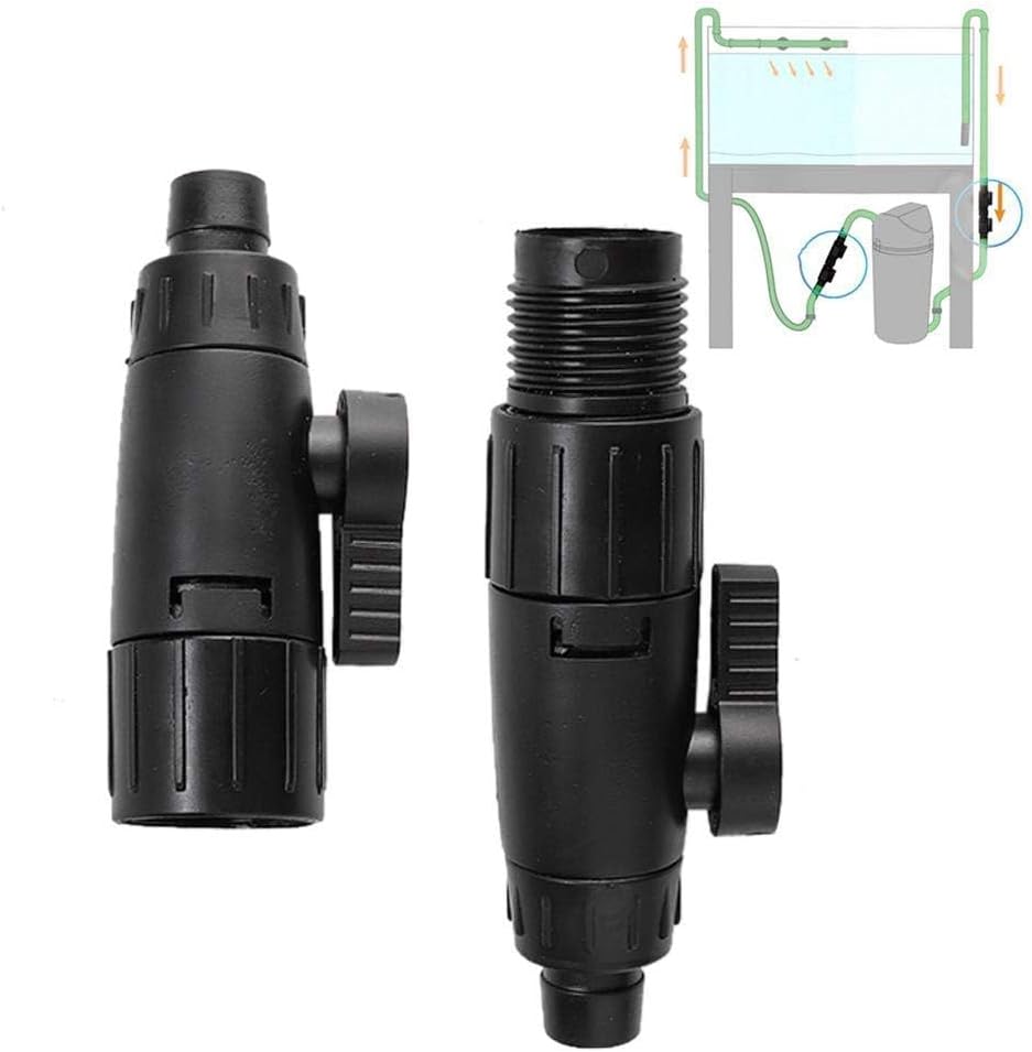 Connecteur à Dégagement Rapide 12mm pour Réservoir de Poissons, Valve de Tuyau d'Aquarium, Adaptateur de Contrôle de Débit d'Eau avec Poignée 12mm/0.5inch