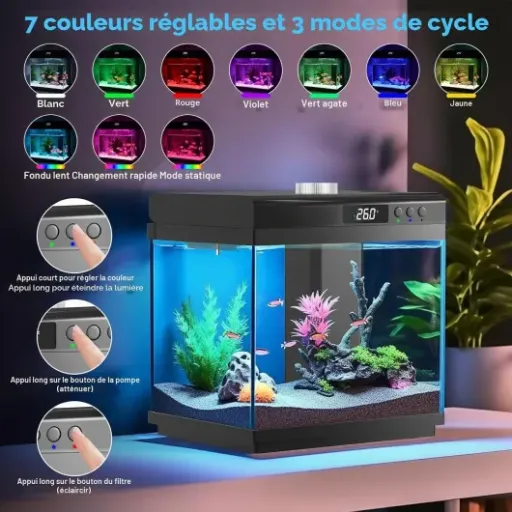 Test AQQA Kit de Démarrage Aquarium 14 L : un petit bac complet, mais avec quelques limites